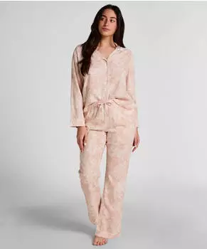 Hunkemöller Flower Linen Pants Pyjama (74917536) rosa