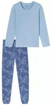 Schiesser Long Pyjama (182852) hellblau