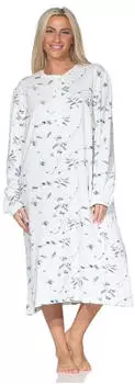 Normann Damen Langarm Nachthemd Cuddle Interlock (224 210 96 106) hellblau
