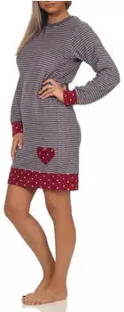 Normann Terry Cloth Pyjama mit Bündchen (224 213 93 200) ringel rot