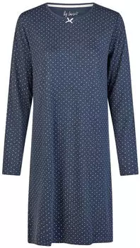 By Louise Sleepshirt Classic Nachthemd Langarm blau