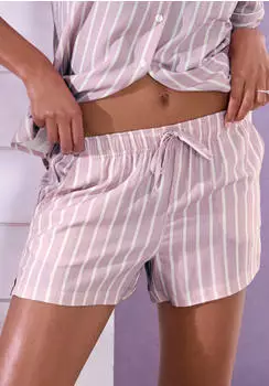 Lascana Pyjamashorts mit Druck (63508803) altrosa gestreift