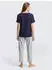Tom Tailor Kurzarm Pyjama mit Muster V-Ausschnitt (60414/6061) blau