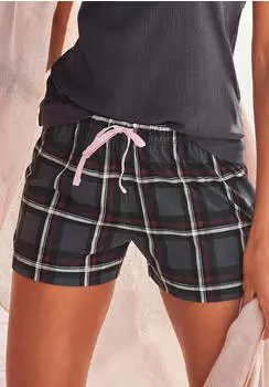 s.Oliver Pyjamashorts Allovermuster (76666342) bordeaux, kariert