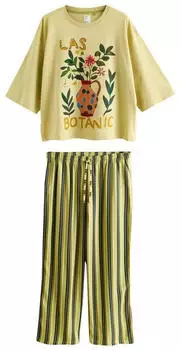 Next Fashion Pyjama Schlafanzug 2er-Pack (W8070123) safran/oliv/dunkelgrün/kirschrot