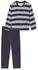Schiesser Schlafanzug lang Frottee Bündchen Casual Essentials (183061) indigo