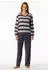 Schiesser Schlafanzug lang Frottee Bündchen Casual Essentials (183061) indigo