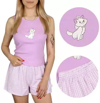 Sarcia.eu Aristocats Marie Sommer Pyjama mit Trägern rosa