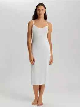 Hanro Unterkleid mit V-Ausschnitt offwhite
