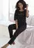Vivance Dreams Pyjama mit Frontschriftzug (27624458) schwarz
