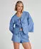 Hunkemöller Short Poplin blau/weiß