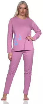 Normann Kurzarm Pyjama Shorty in Tupfen Punkte Optik altrose