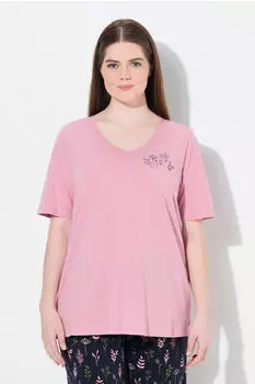 Ulla Popken Pyjama Paisley Muster (842624) altrosa