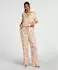 Hunkemöller Satin Pyjamahose mit Nadelstreifen (37891729) grün/pfirsich/pink/weiß