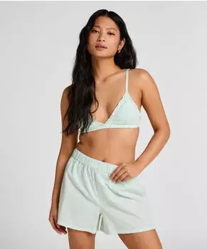 Hunkem&ouml;ller Nana Velvet Lace Short aqua/wei&szlig;