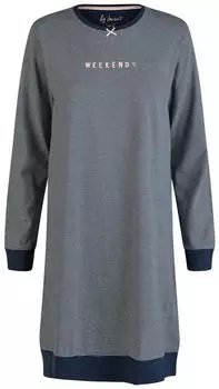 By Louise Sleepshirt Nachthemd Langarm Streifen navy