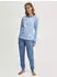Calida Midnight Mushrooms Schlafanzug Rundhals-Ausschnitt Gummibund (41454) scandinavian blau