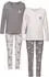 Vivance Dreams Pyjama mit Herzchen-Print, 2er-Pack (71269429) rosa/grau