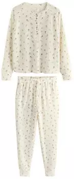 Next Fashion Damen Pyjama (W8875111) creme/gelb/pink