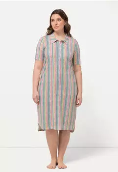 Ulla Popken Bigshirts 2er Pack (829357) limone/grün/koralle/weiß