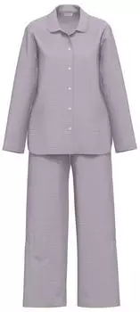 Seidensticker Langer Pyjama mit Knopfleiste (176010) mauve shadow