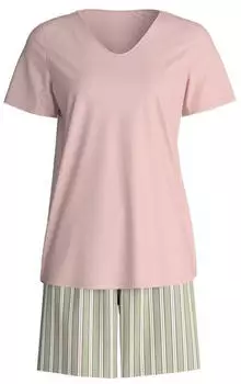 Calida Graphic Nights Kurz-Pyjama (46056) tea green