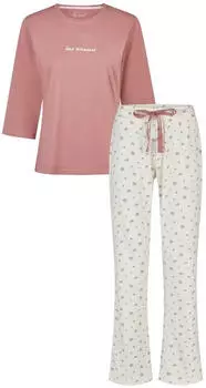 By Louise Pyjama lang 2-teiliges Set (15163) rot floral