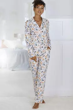 Vivance Dreams Pyjamahose mit Allover-Print (VIV9frb001000005) hellblau/hellorange/schwarz/weiß
