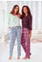 H.I.S Jeans Flanell-Pyjama-Set mit durchgehendem Karomuster mint/bordeaux