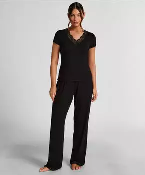 Hunkem&ouml;ller Nana Pyjama Set Slim Fit (26616540) schwarz