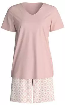Calida Graphic Nights Kurz-Pyjama (46056) peach rose