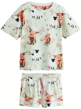Next Fashion Women's Shorty hellbraun/pastellgrün/pitaya/schwarz