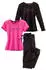 Vivance Dreams Pyjama mit Frontschriftzug (446911) pink-schwarz