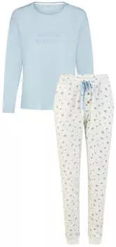 By Louise Langer Pyjama 2-teilig hellblau floral