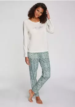 Vivance Dreams Vivance Dreams Pyjama Set 2-teilig wei&szlig;/smaragd