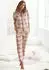 H.I.S Jeans Flanell-Pyjama-Set mit Allover-Karomuster (91312802) creme-kariert