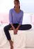 Vivance Dreams Pyjama Set mit Melangeeffekt lila-meliert