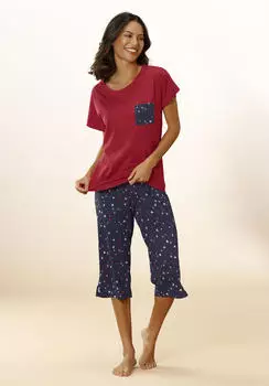 Vivance Dreams Capri Pyjama Set 2-teilig (48749946) rot/navy