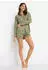 Lascana LSCN Shorty Oversize gestreift dunkelgrün/gold
