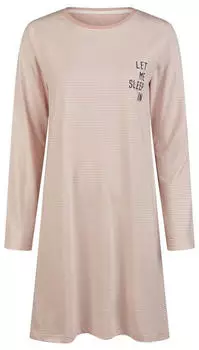 By Louise Sleepshirt Classic Nachthemd Langer Arm (239731) rose stripe