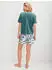 Calida Graphic Nights Kurz-Pyjama north sea green
