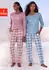 Vivance Dreams Pyjama Set mit Melangeeffekt (31797929) mauve und graublau kariert