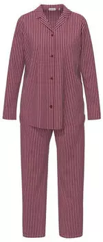 Seidensticker Langer Pyjama mit Knopfleiste (176010) rot