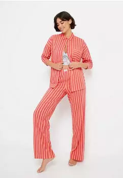 Lascana Pyjama orange/koralle gestreift