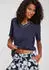 Lascana Pyjama mit Spitzenbesatz (43883621) blau