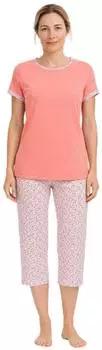 Ringella Pyjama mit Caprihose himbeereis