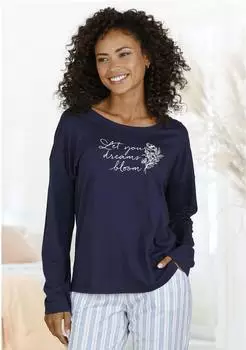 Vivance Dreams Pyjama Oberteil marine