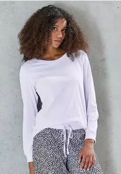 Vivance Dreams Pyjama Oberteil mit V-Ausschnitt (89971357) helllila