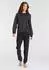 Vivance Dreams Pyjama aus weichem Frottée mit Streifen und Herzen (52594739) schwarz