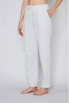Joop! Cosy / Easy Leisure Pyjamahose Allover Cornflower Design (241261) sanftes wei&szlig; aop